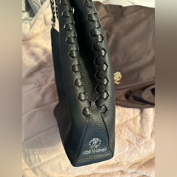 Roberto Cavalli black leather hobo handbag - Picture 2 of 10